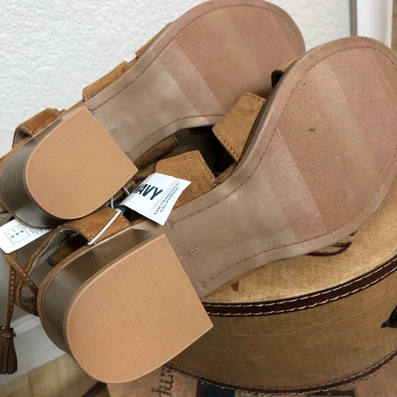 Sandals suede ankle  ties in front  NWT - Picture 3 of 4